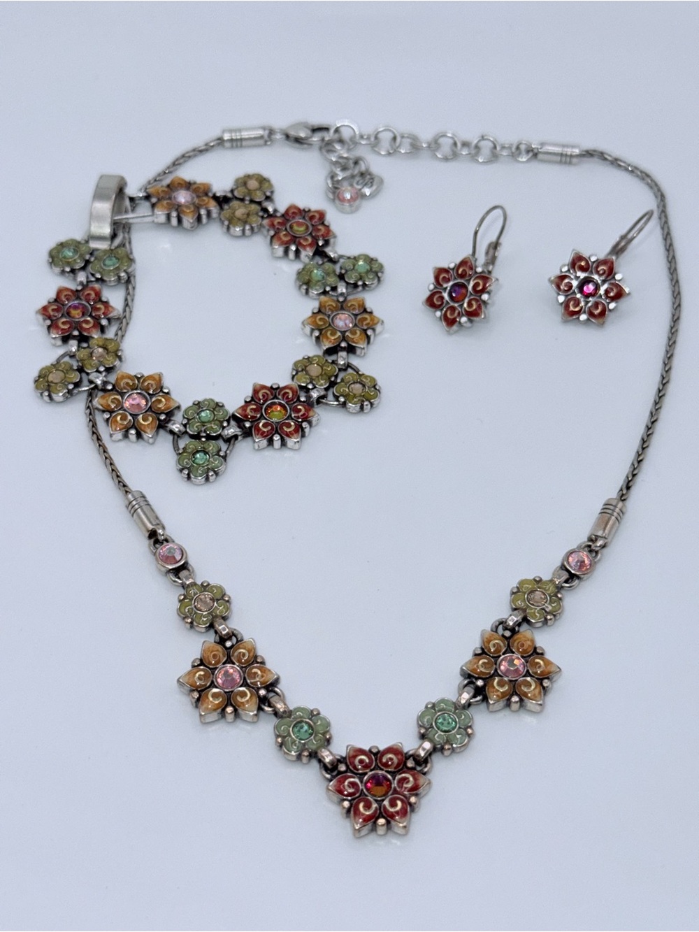 RETIRED Brighton "Garden of Eden" floral jewelry matching set